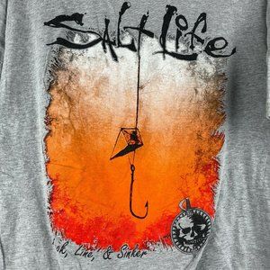 Salt Life Men's Large T-shirt Graphic Print Gray #134